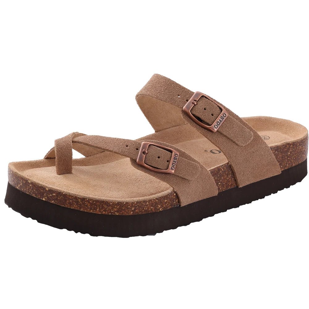 SaneShoppe-Comwarm Women's Suede Mules Men Clogs Sandals With Arch Support, Beach Slides