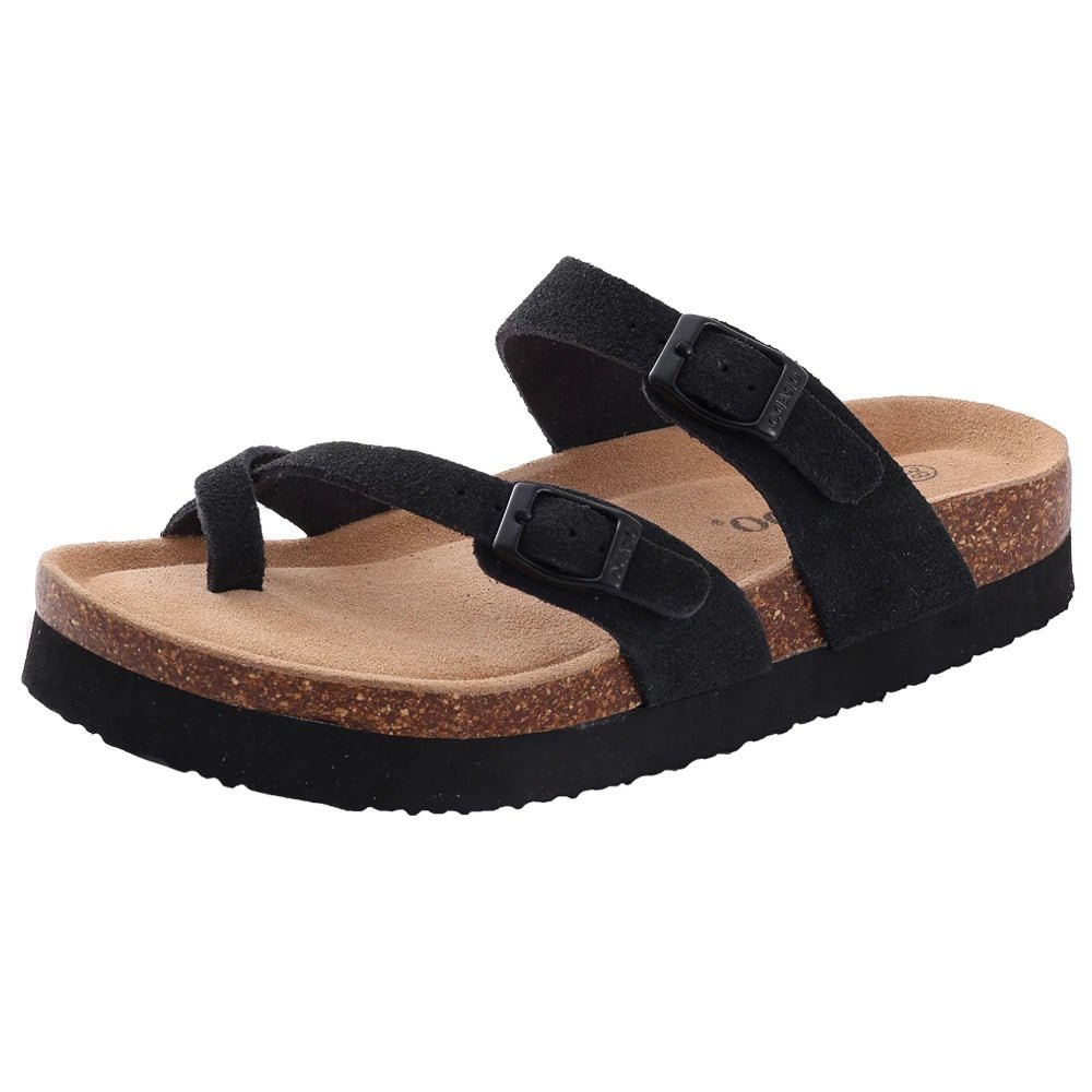 SaneShoppe-Comwarm Women's Suede Mules Men Clogs Sandals With Arch Support, Beach Slides
