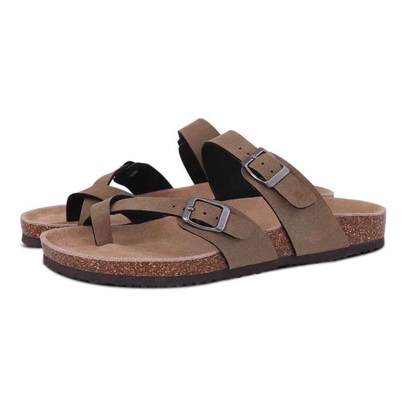SaneShoppe-Comwarm Women's Suede Mules Men Clogs Sandals With Arch Support, Beach Slides