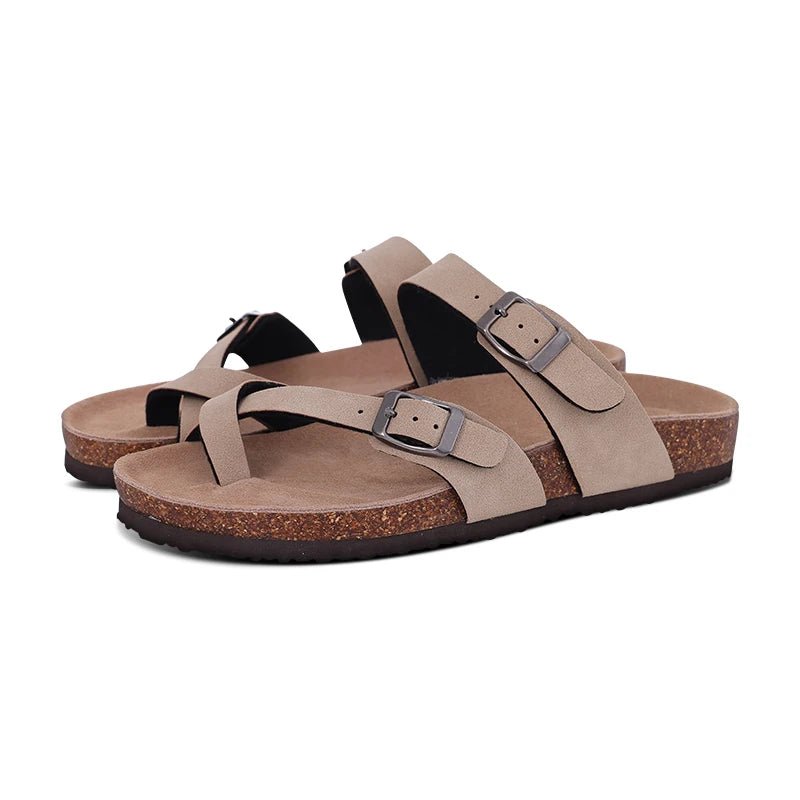 SaneShoppe-Comwarm Women's Suede Mules Men Clogs Sandals With Arch Support, Beach Slides