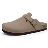 SaneShoppe-Comwarm Women's Suede Mules Men Clogs Sandals With Arch Support, Beach Slides