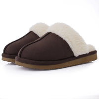 SaneShoppe - Comwarm Winter Fluffy Fur Slippers for Women Warm New Home Slippers Faux Fur House Mules Shoes Indoor Bedroom Comfy Fuzzy Slides