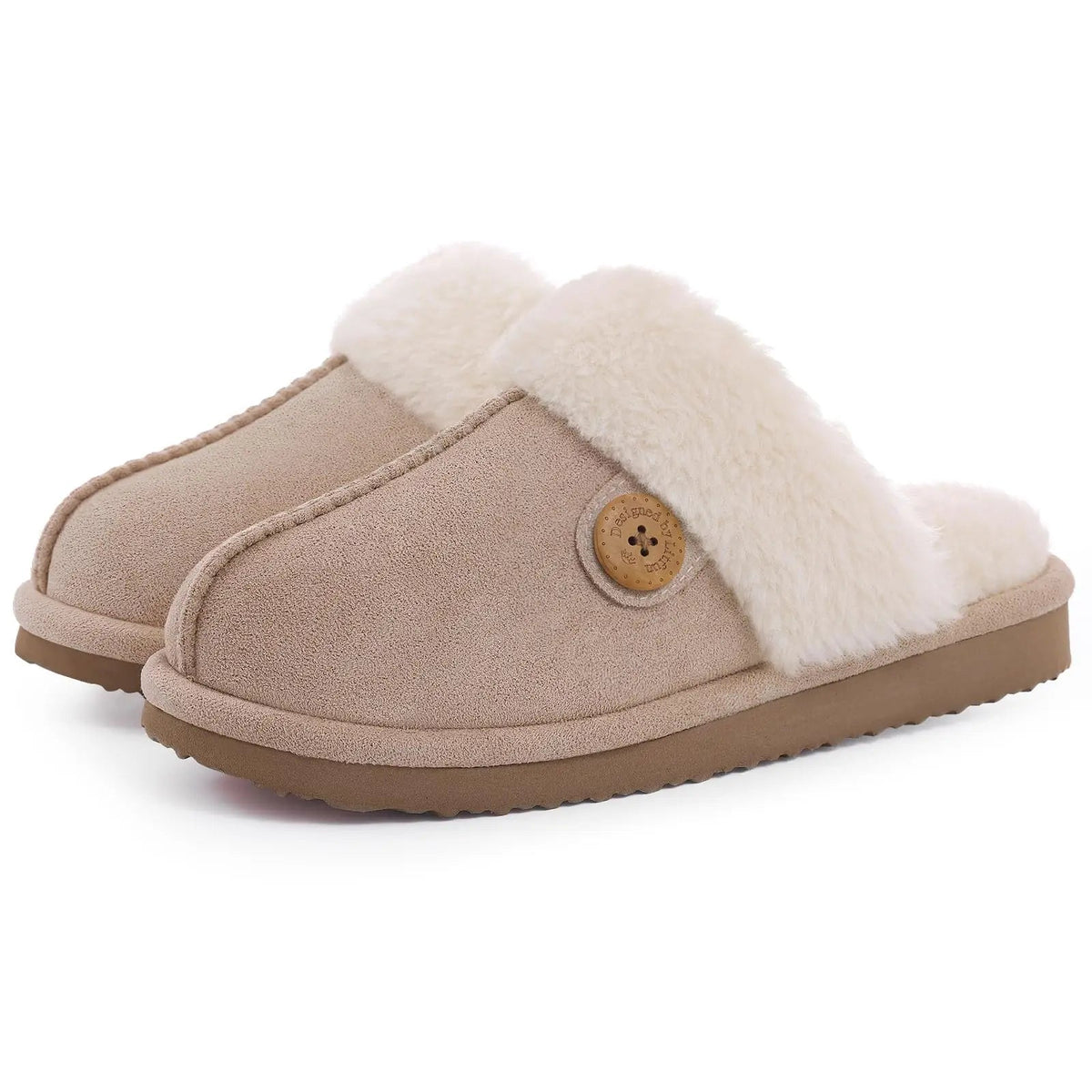 SaneShoppe - Comwarm Winter Fluffy Fur Slippers for Women Warm New Home Slippers Faux Fur House Mules Shoes Indoor Bedroom Comfy Fuzzy Slides