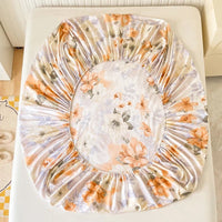 SaneShoppe-Anti-Slip Printed Elastic Band Fitted Bed Sheet for Single Double King Queen Bed