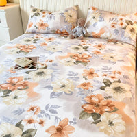 SaneShoppe-Anti-Slip Printed Elastic Band Fitted Bed Sheet for Single Double King Queen Bed