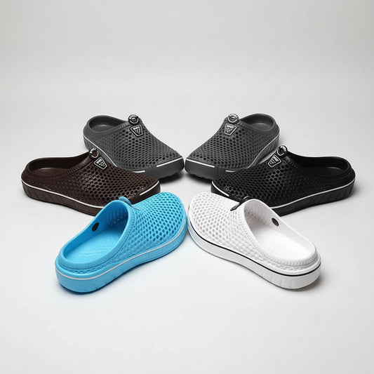 SaneShoppe - Couple Style Men's and Women's Slippers, Clogs, Mules, Solid Color Slip - Ons, Breathable Summer