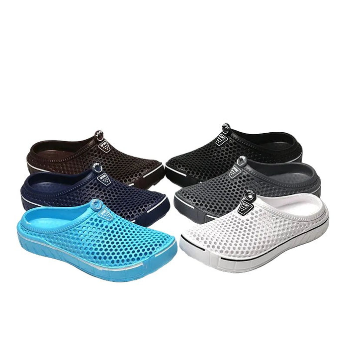 SaneShoppe - Couple Style Men's and Women's Slippers, Clogs, Mules, Solid Color Slip - Ons, Breathable Summer