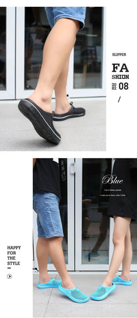 SaneShoppe - Couple Style Men's and Women's Slippers, Clogs, Mules, Solid Color Slip - Ons, Breathable Summer