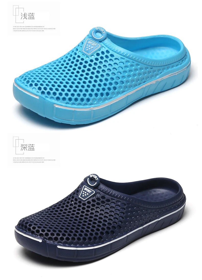 SaneShoppe - Couple Style Men's and Women's Slippers, Clogs, Mules, Solid Color Slip - Ons, Breathable Summer