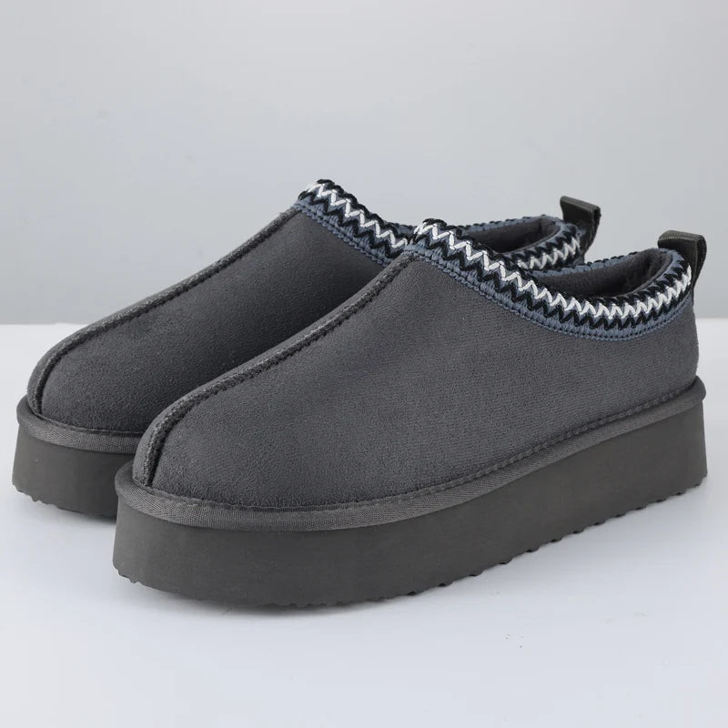 SaneShoppe - Crestar Women's Winter Slippers Lady Classic Fashion Brand Warm Thick Sole Shoes Short Plush Ankle Snow Boots Outdoor and Indoor