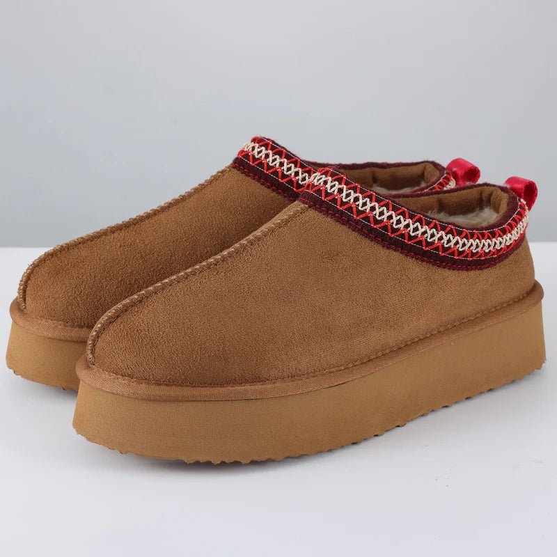 SaneShoppe - Crestar Women's Winter Slippers Lady Classic Fashion Brand Warm Thick Sole Shoes Short Plush Ankle Snow Boots Outdoor and Indoor