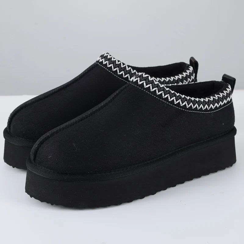 SaneShoppe - Crestar Women's Winter Slippers Lady Classic Fashion Brand Warm Thick Sole Shoes Short Plush Ankle Snow Boots Outdoor and Indoor