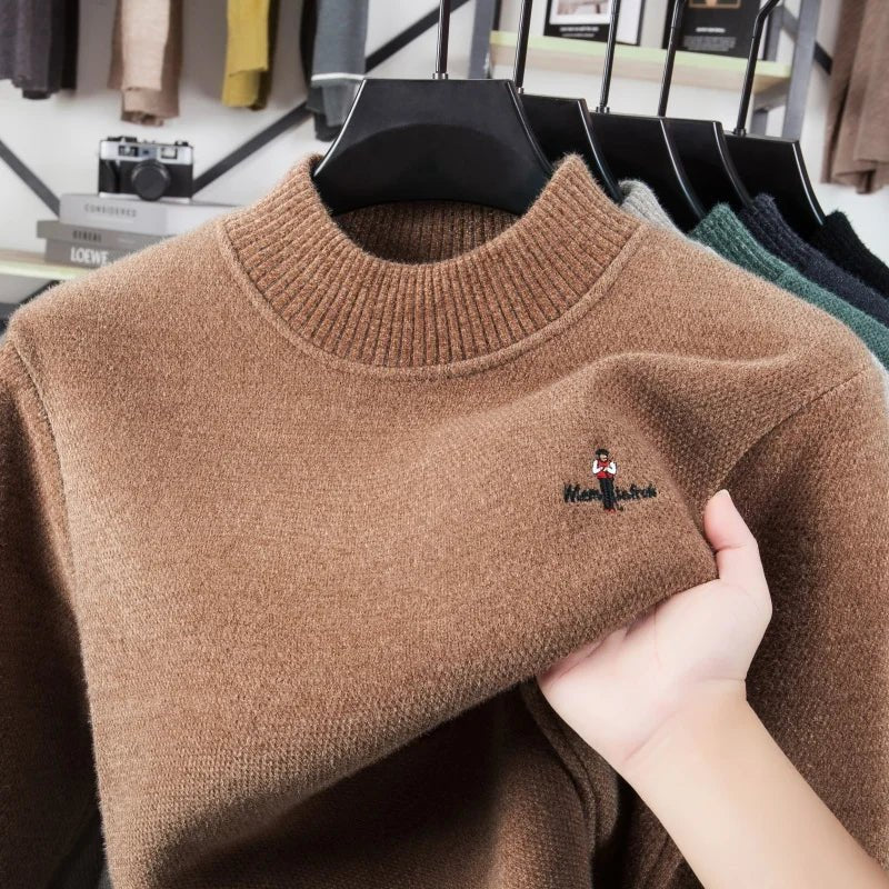 SaneShoppe - Designer Original Men's Knit Sweater Long Sleeve Crew Neck Soft Warm Anti Pilling Casual Business Autumn Winter Men's Clothing