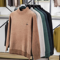 SaneShoppe - Designer Original Men's Knit Sweater Long Sleeve Crew Neck Soft Warm Anti Pilling Casual Business Autumn Winter Men's Clothing