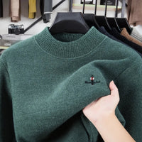 SaneShoppe - Designer Original Men's Knit Sweater Long Sleeve Crew Neck Soft Warm Anti Pilling Casual Business Autumn Winter Men's Clothing