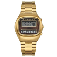 SaneShoppe-Retro Digital Dual-Display Men's Watch with Stainless Steel Strap and Backlight