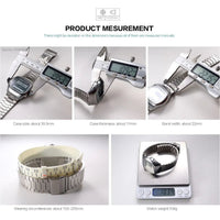 SaneShoppe-Retro Digital Dual-Display Men's Watch with Stainless Steel Strap and Backlight