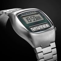 SaneShoppe-Retro Digital Dual-Display Men's Watch with Stainless Steel Strap and Backlight