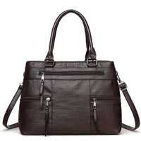 SaneShoppe-Luxury Leather Handbag Women's Crossbody Tote Casual Shoulder Purse Elegant Brand
