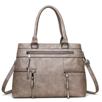 SaneShoppe-Luxury Leather Handbag Women's Crossbody Tote Casual Shoulder Purse Elegant Brand