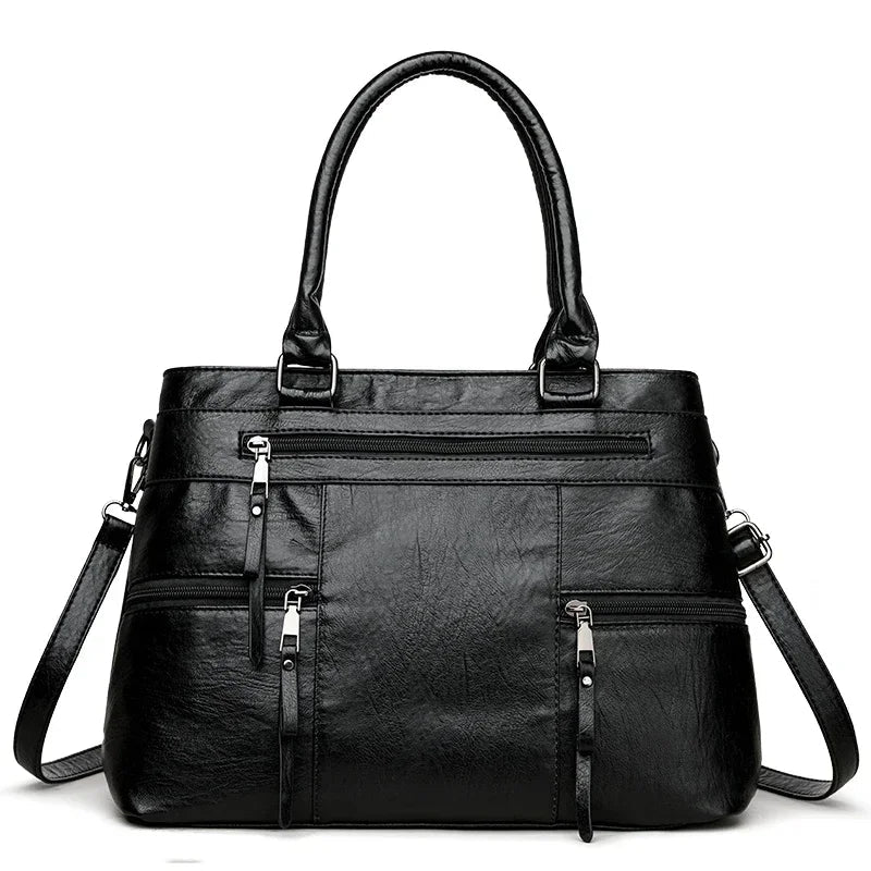 SaneShoppe-Luxury Leather Handbag Women's Crossbody Tote Casual Shoulder Purse Elegant Brand
