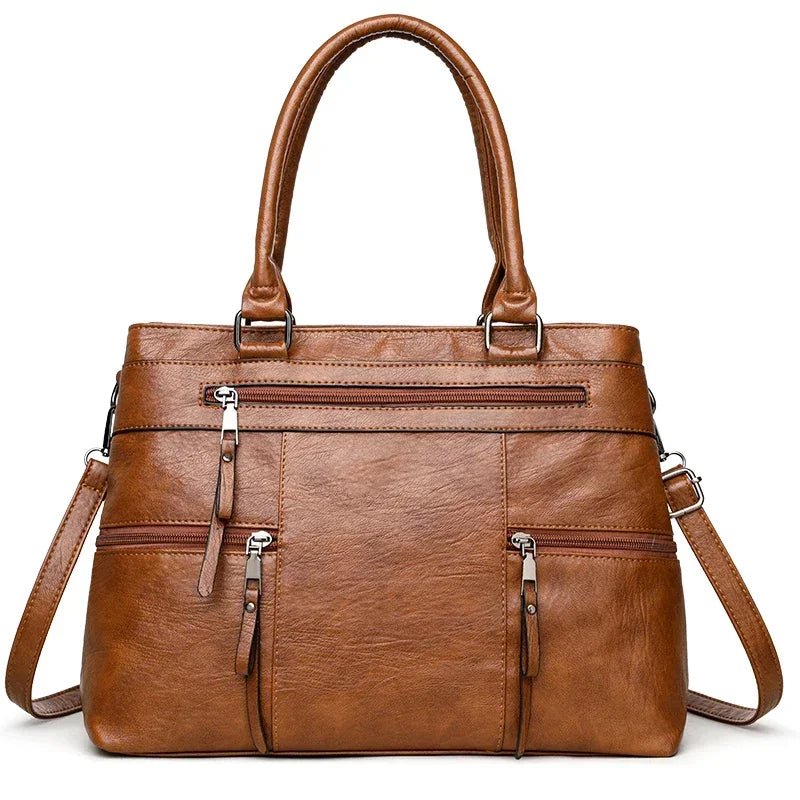 SaneShoppe-Luxury Leather Handbag Women's Crossbody Tote Casual Shoulder Purse Elegant Brand