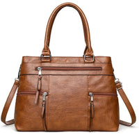 SaneShoppe-Luxury Leather Handbag Women's Crossbody Tote Casual Shoulder Purse Elegant Brand