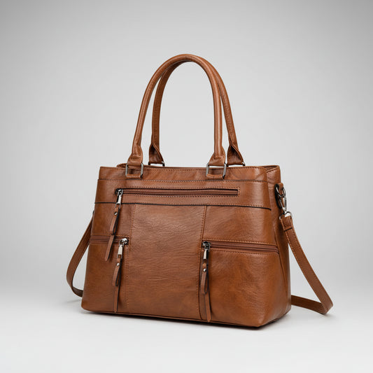 SaneShoppe-Luxury Leather Handbag Women's Crossbody Tote Casual Shoulder Purse Elegant Brand