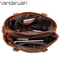 SaneShoppe-Luxury Leather Handbag Women's Crossbody Tote Casual Shoulder Purse Elegant Brand