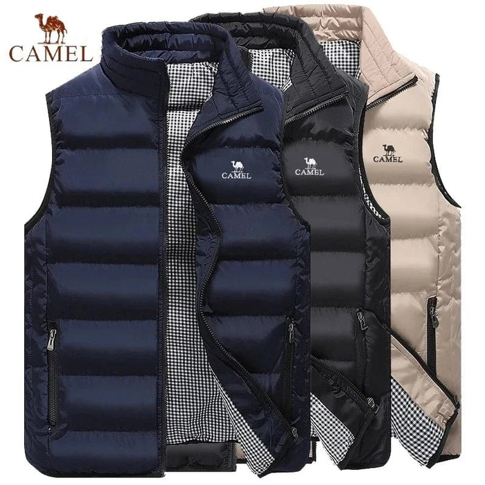 SaneShoppe - Embroidered CAMEL High - end Cotton Vest Jacket, Men's Autumn and Winter Hot Selling Fashion Casual Comfortable Sleeveless Jacket