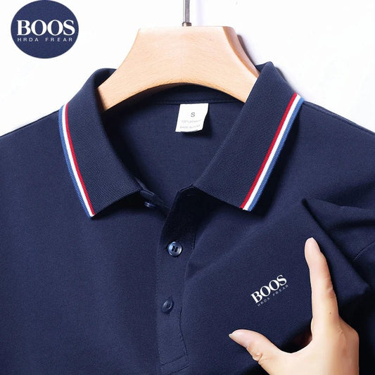 SaneShoppe-Embroidered Men's Polo Shirt: European vs American Styles