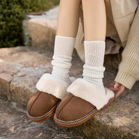 SaneShoppe - Evshine 2024 New Women Fuzzy Warm Slippers Faux Fur Cotton Slippers Fluffy Non - Slip Slides Winter Fashion Women Cozy House Shoes