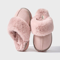 SaneShoppe - Evshine 2024 New Women Fuzzy Warm Slippers Faux Fur Cotton Slippers Fluffy Non - Slip Slides Winter Fashion Women Cozy House Shoes