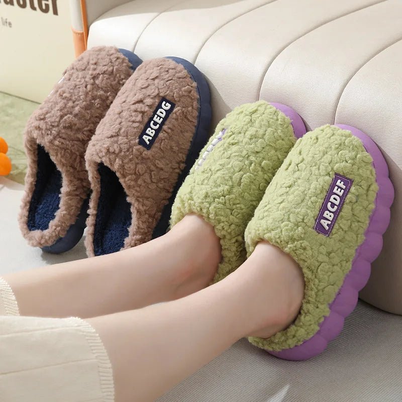 SaneShoppe - Evshine Winter Warm Cotton Slippers Living Room Bedroom Slippers Women Fashion Comfort House Slides Casual Slippers For Women