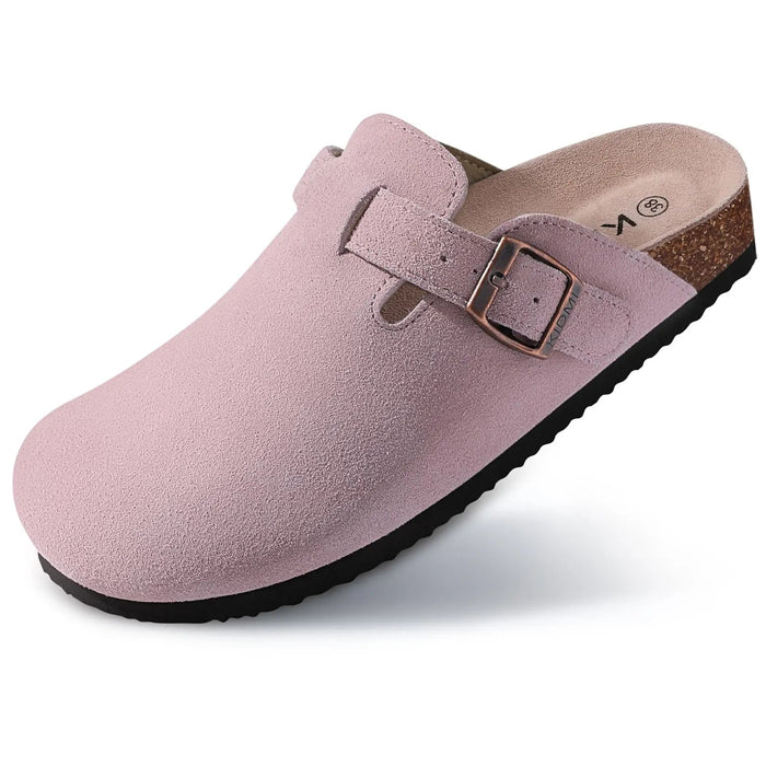 SaneShoppe - Eyriphy Leather Clogs Women's Clogs Cork Mules Arch Support Cork Clogs Women Slippers Potato Footbed Women Sandal Antislip Clogs