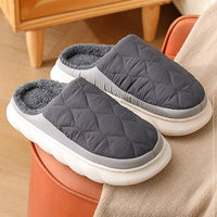 SaneShoppe - Eyriphy New Winter Warm Fur Plush Slippers Men Soft Cozy Outdoor Casual Shoes Waterproof Male Slides Thick Sole Cotton Slippers