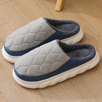 SaneShoppe - Eyriphy New Winter Warm Fur Plush Slippers Men Soft Cozy Outdoor Casual Shoes Waterproof Male Slides Thick Sole Cotton Slippers