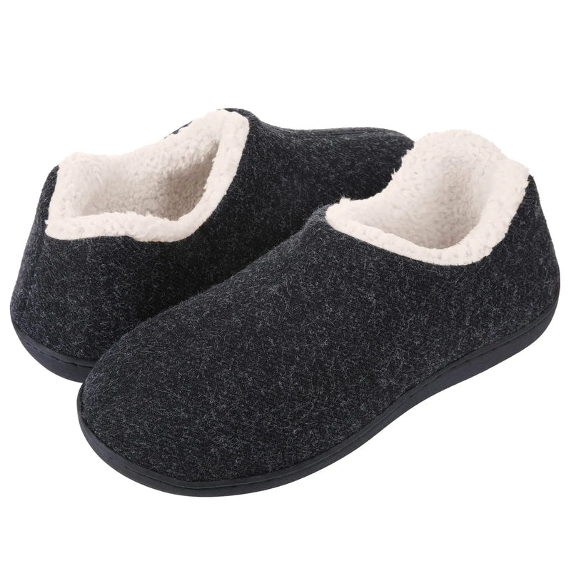 SaneShoppe - Eyriphy Short Plush Slippers For Women Winter Warm Cozy Home Slides Flat Non - Slips Female Slippers Fur Suede Soft Bottom Shoes