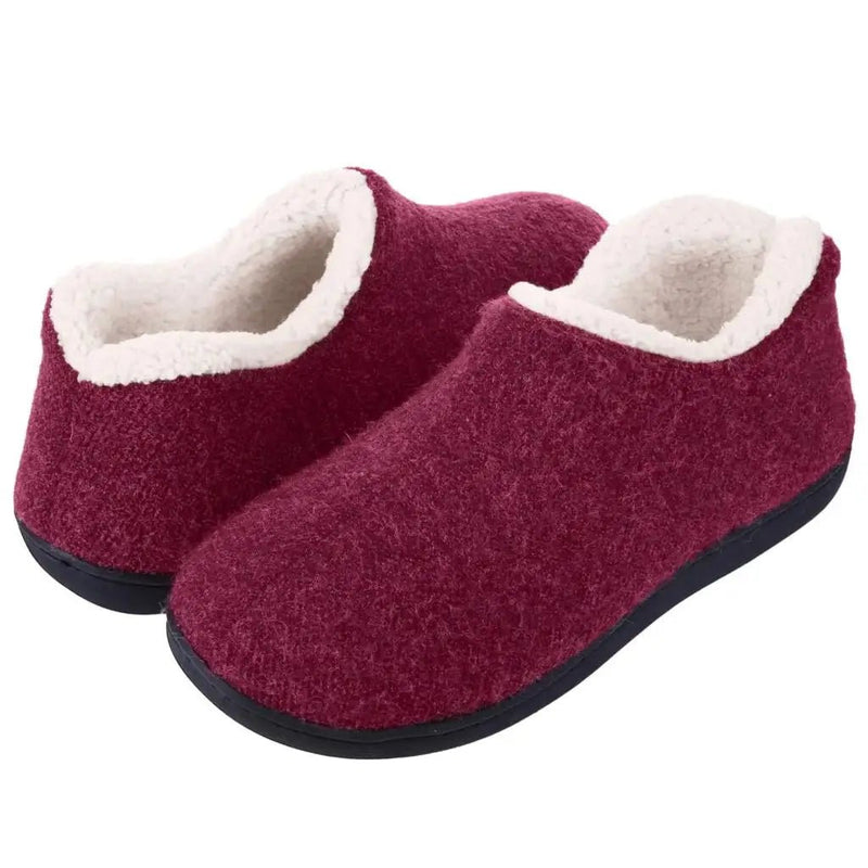 SaneShoppe - Eyriphy Short Plush Slippers For Women Winter Warm Cozy Home Slides Flat Non - Slips Female Slippers Fur Suede Soft Bottom Shoes