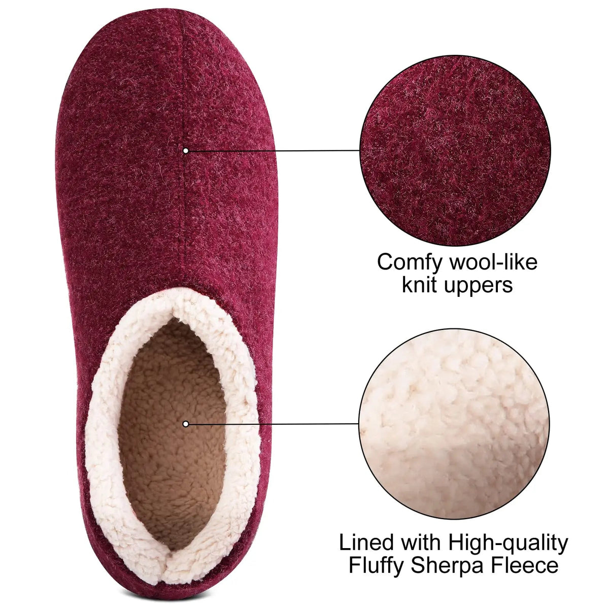 SaneShoppe - Eyriphy Short Plush Slippers For Women Winter Warm Cozy Home Slides Flat Non - Slips Female Slippers Fur Suede Soft Bottom Shoes