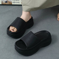SaneShoppe - Eyriphy Thick Bottom Slippers Women Outdoor Beach Sandals Fashion Bathroom Slides Female Open Toe Slippers Cozy Soft Sole Shoes