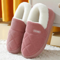 SaneShoppe - Eyriphy Women Plush Lining Slippers Corduroy Indoor Bedroom Slides Memory Foam Fluffy Fuzzy Warm Slippers Female Casual Shoes