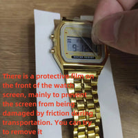 SaneShoppe-Stylish F91W Steel Band LED Digital Sports Watch for Business Women and Men