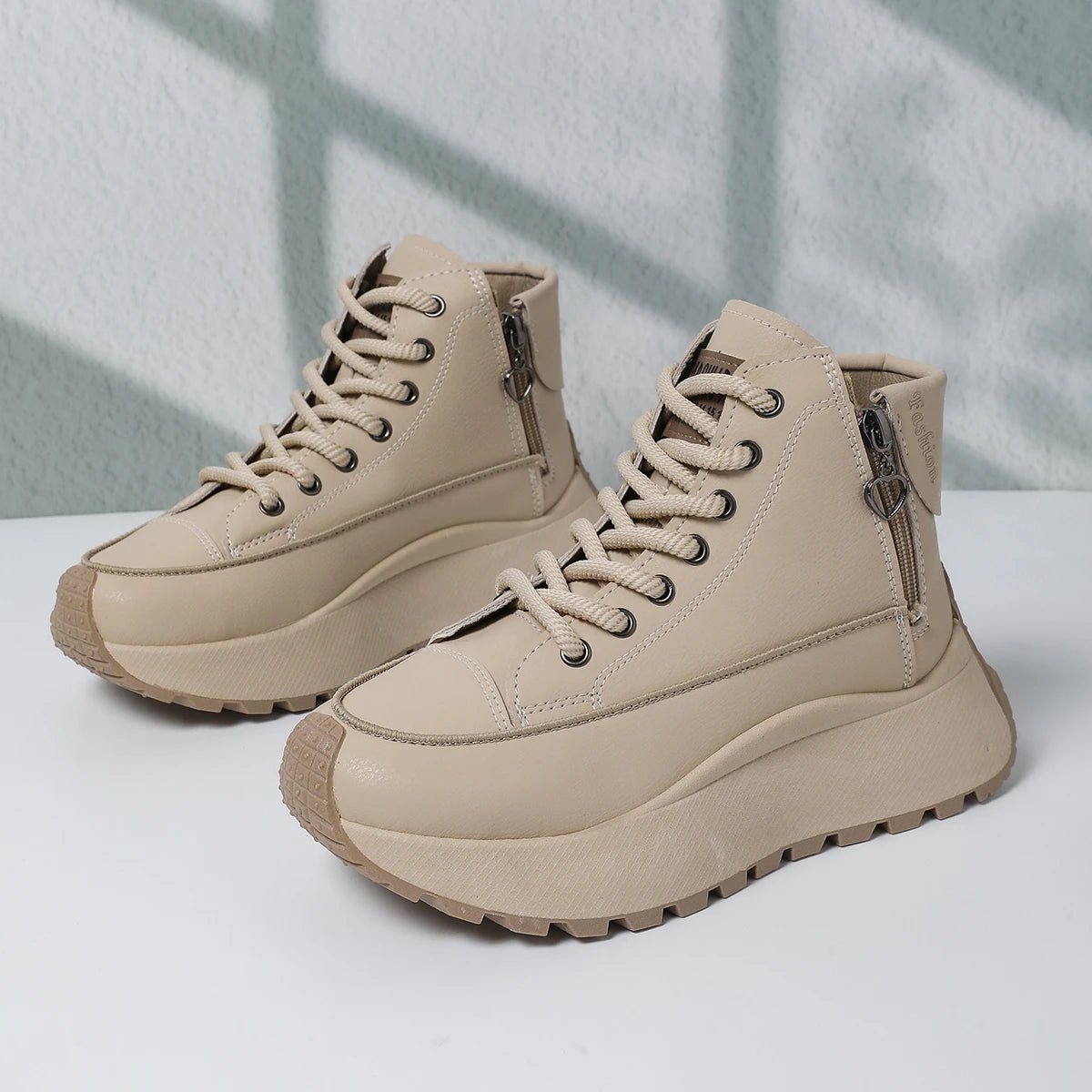 SaneShoppe - Fashion Anti Slip Women's Skateboarding Footwear Leisure Shoes 2025 Autumn New Arrival High - top Women Casual Sports Shoes