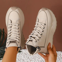 SaneShoppe - Fashion Anti Slip Women's Skateboarding Footwear Leisure Shoes 2025 Autumn New Arrival High - top Women Casual Sports Shoes