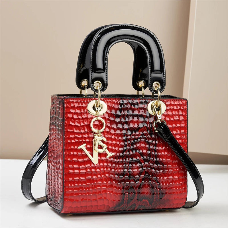 SaneShoppe - Fashion gradient high - grade alligator print women's handbag, texture all matching travel single shoulder crossbody bag