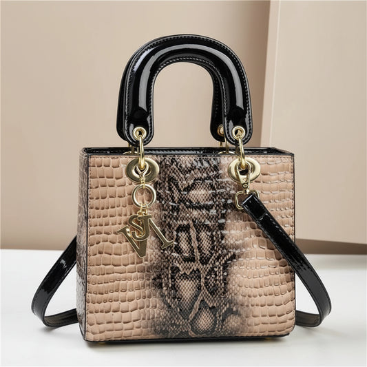 SaneShoppe-Alligator Print Fashion Handbag for Women, Versatile Travel Crossbody Bag