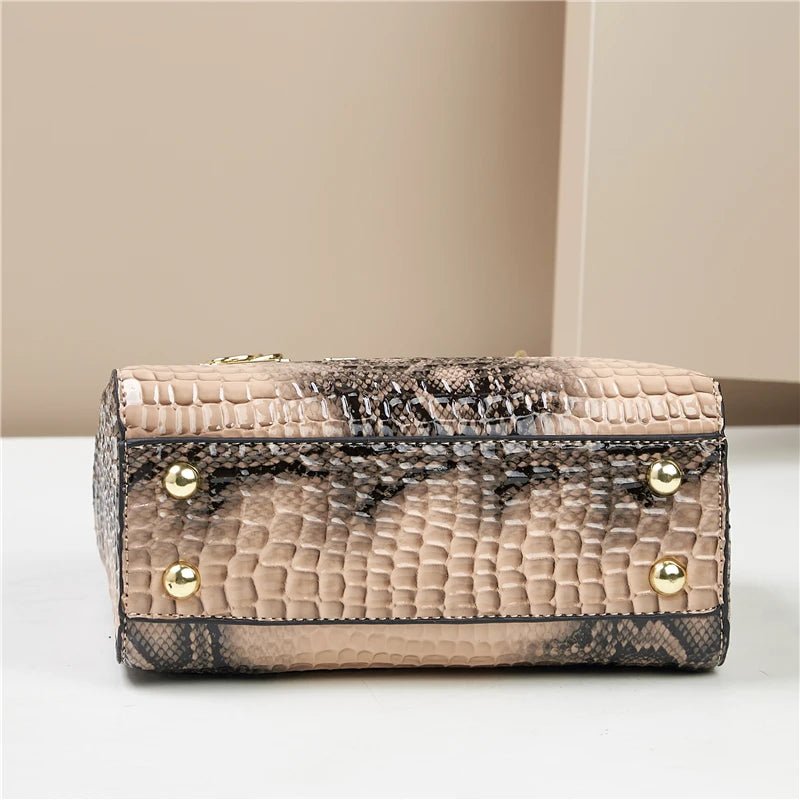 SaneShoppe - Fashion gradient high - grade alligator print women's handbag, texture all matching travel single shoulder crossbody bag