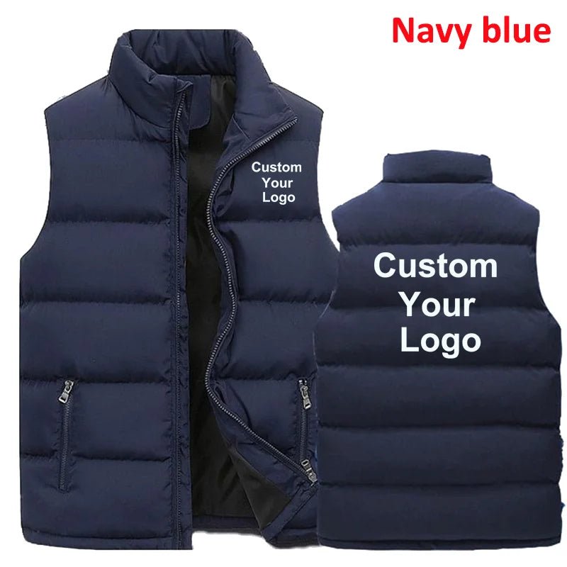 SaneShoppe-Men's Sleeveless Down Vest, Fashion Stand Collar Jacket