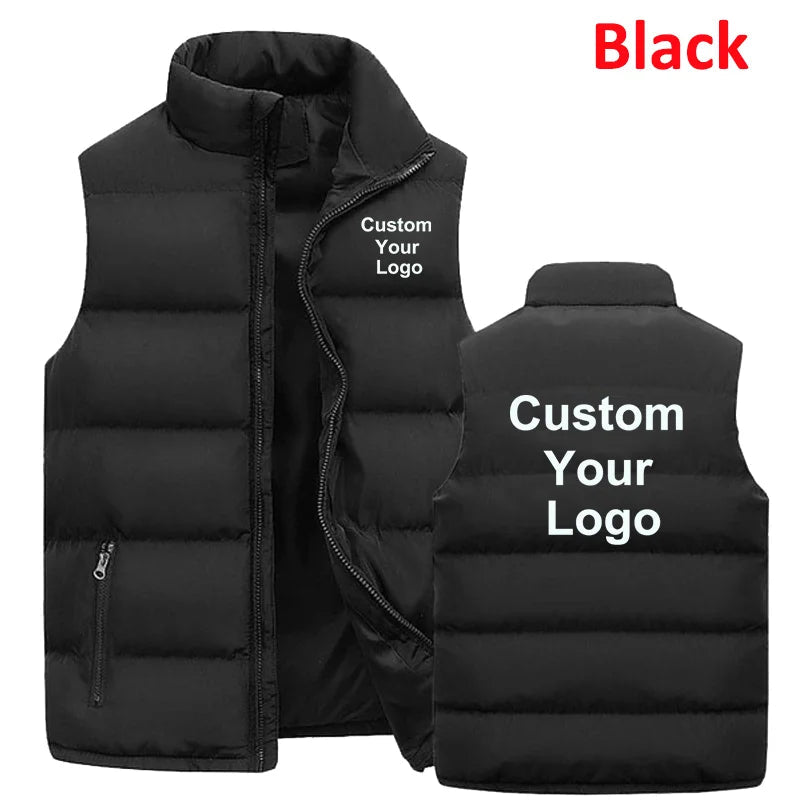 SaneShoppe-Men's Sleeveless Down Vest, Fashion Stand Collar Jacket